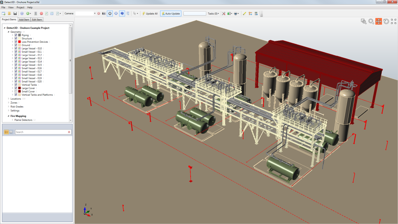 Fire and Gas Mapping Study Examples with Detect3D Software